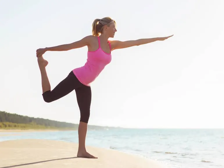woman doing yoga