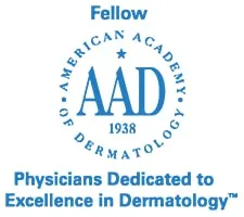 Logotipo de Fellow de la American Academy of Dermatology: médicos dedicados a la excelencia en dermatología