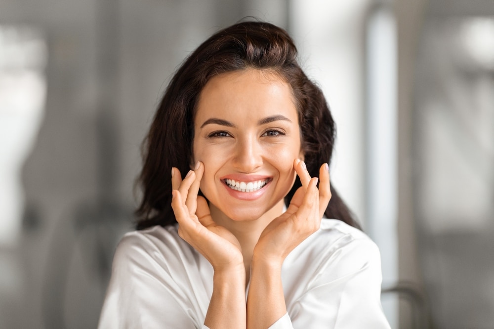 Beautiful woman with radiant skin after IPL treatment