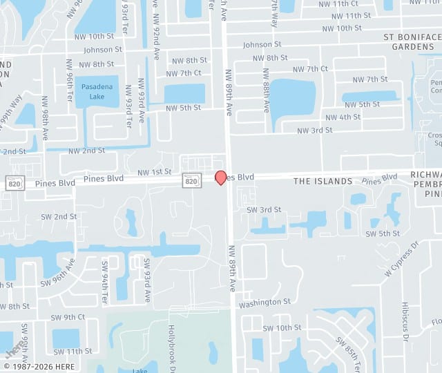 Location Map: 9050 Pines Blvd Pembroke Pines, FL 33024