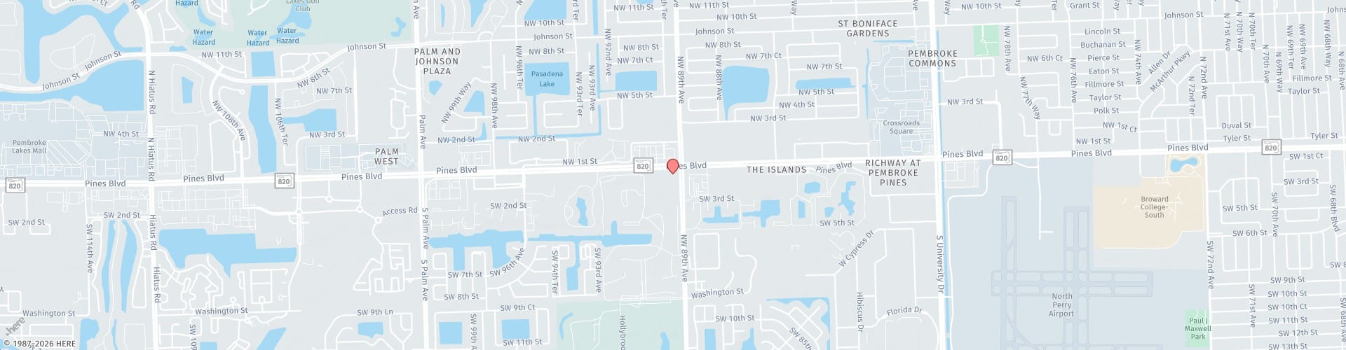 Location Map: 9050 Pines Blvd Pembroke Pines, FL 33024