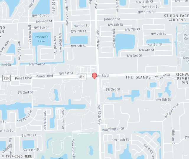 Location Map: 9050 Pines Blvd Pembroke Pines, FL 33024